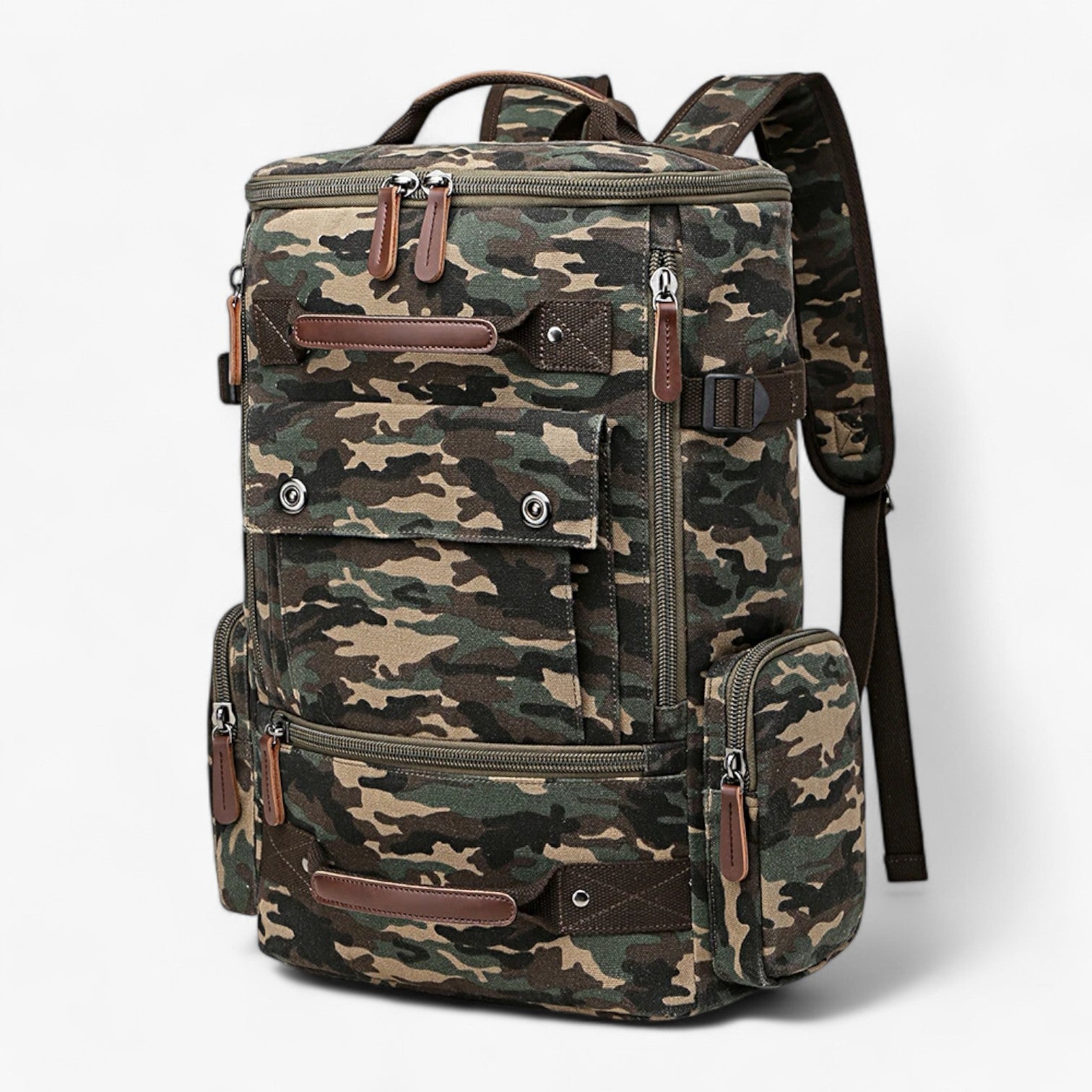 Enrique | Ruime Vintage Canvas Rugzak met Laptopvak