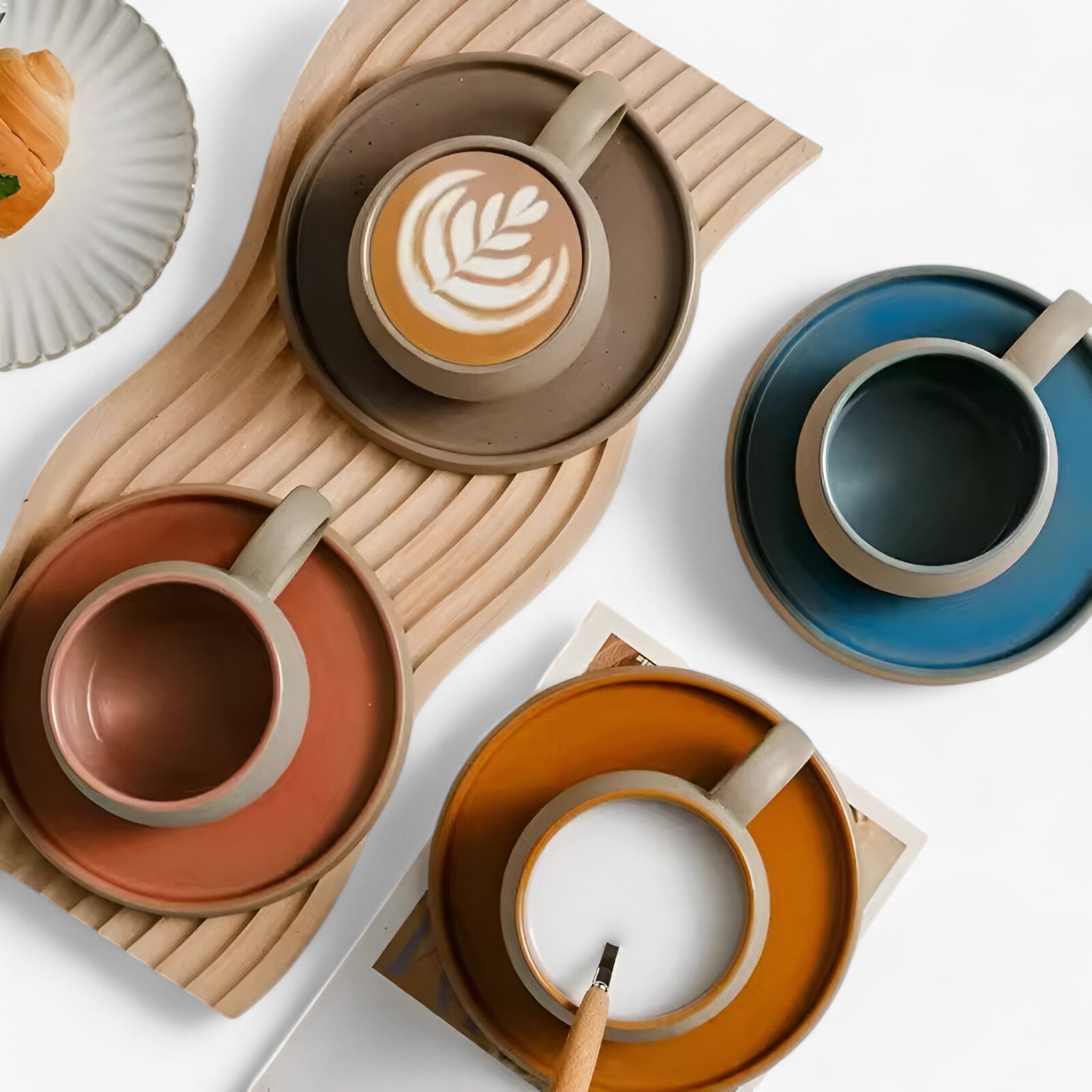 Sora | Minimalistische Japanse Espressoset met Kop en Schotel