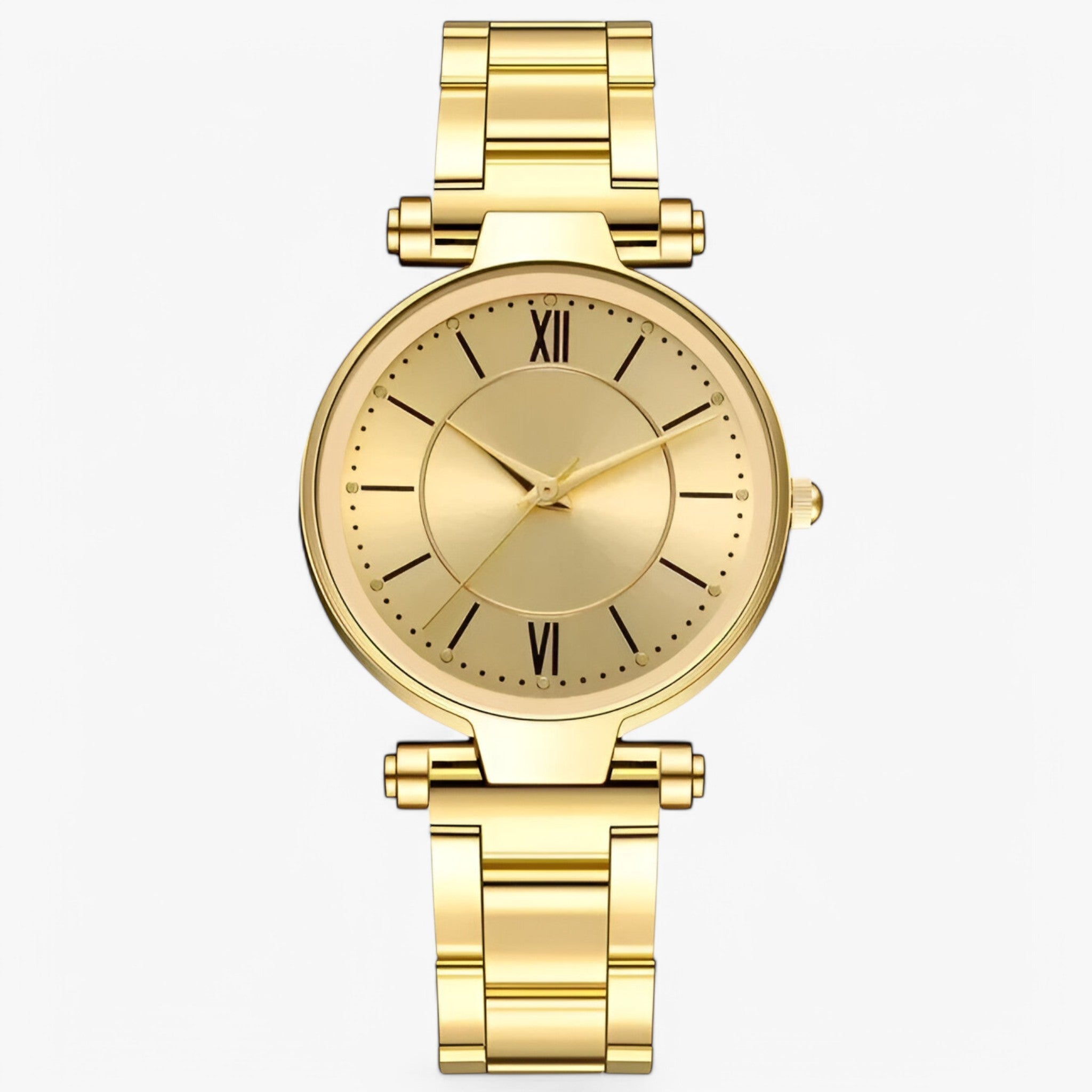 Claudia | Klassiek roze stalen horloge