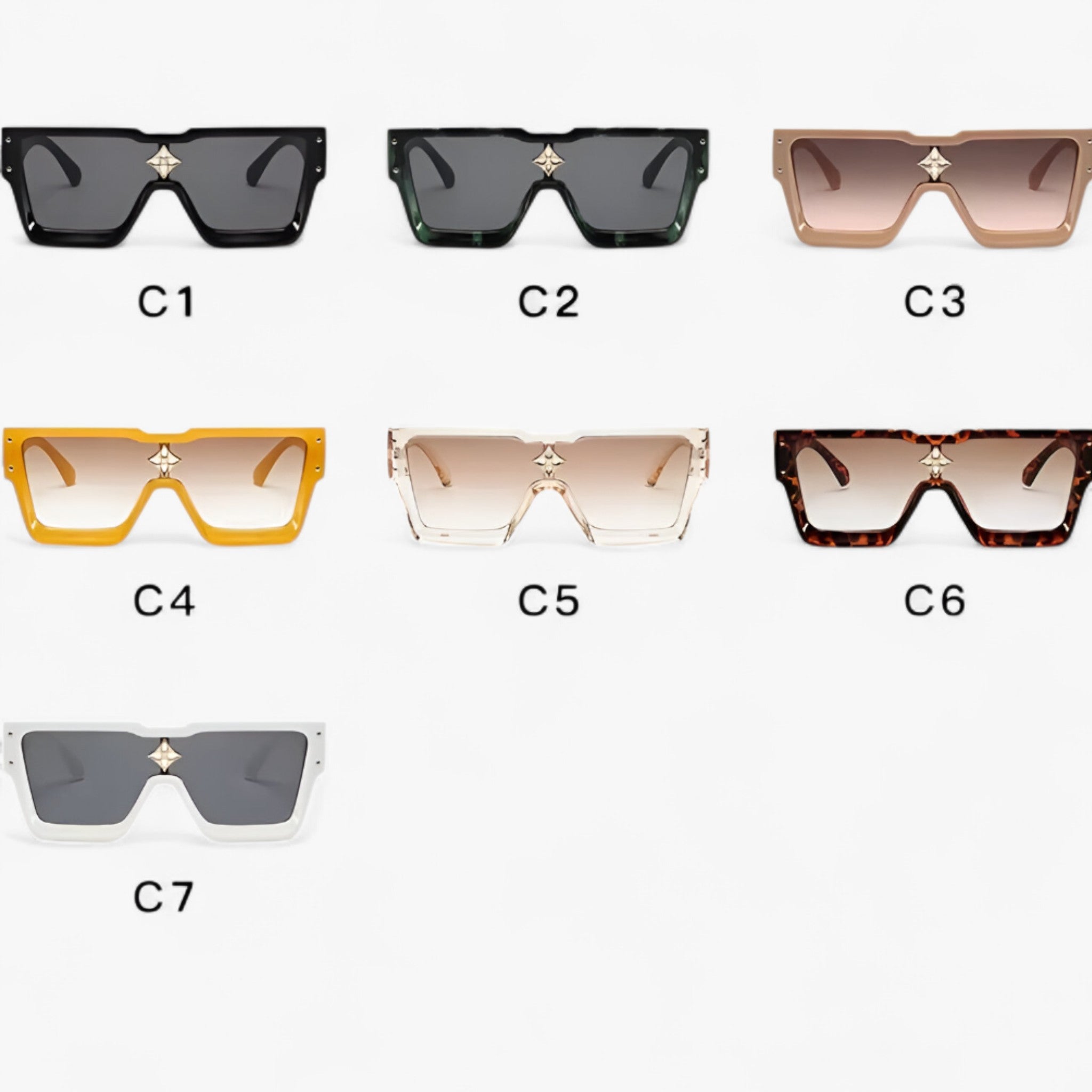Victor | Unisex vierkante zonnebril met UV400-bescherming