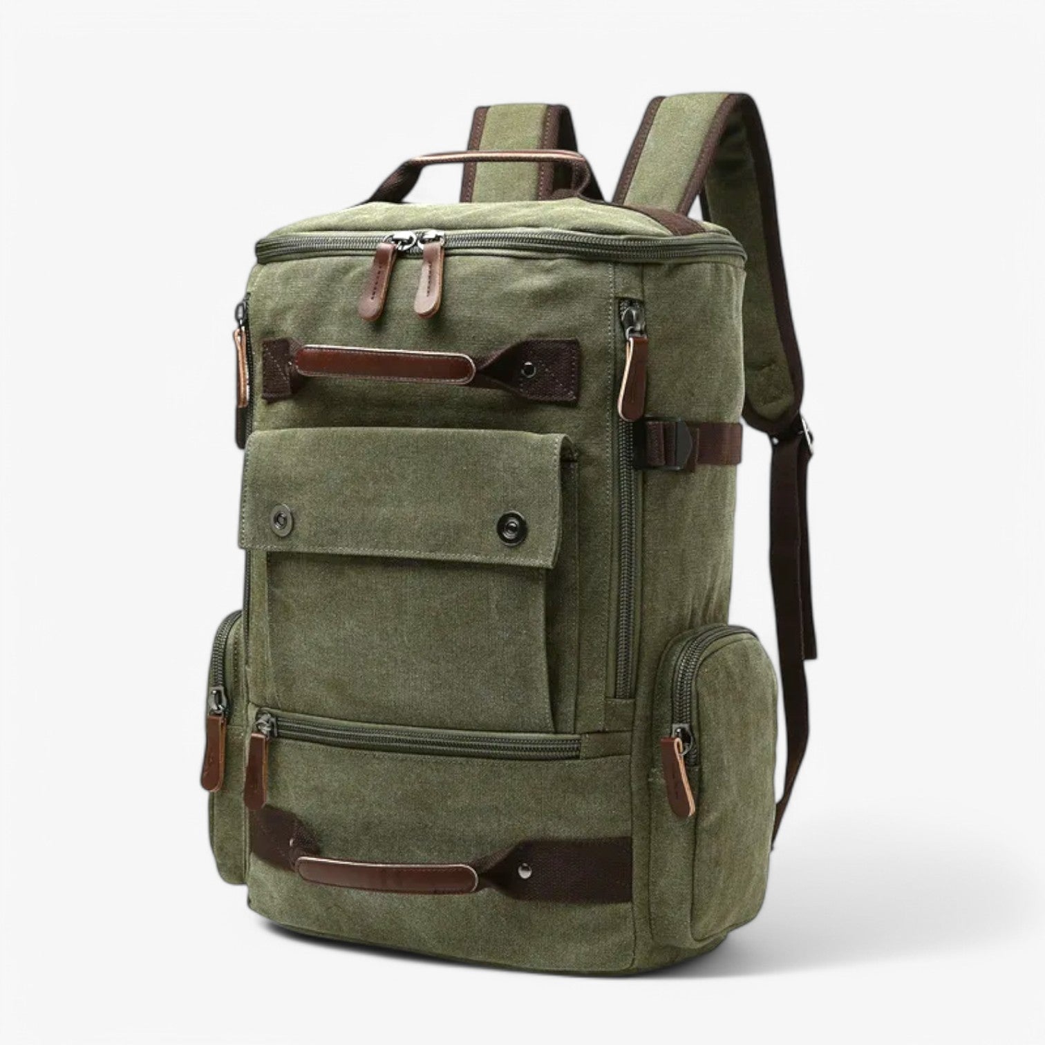 Enrique | Ruime Vintage Canvas Rugzak met Laptopvak