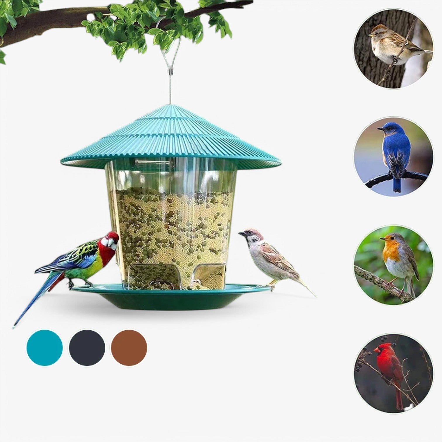 Darby | Vogelvoederhanger - Gemakkelijk te vullen en vogels aan te trekken