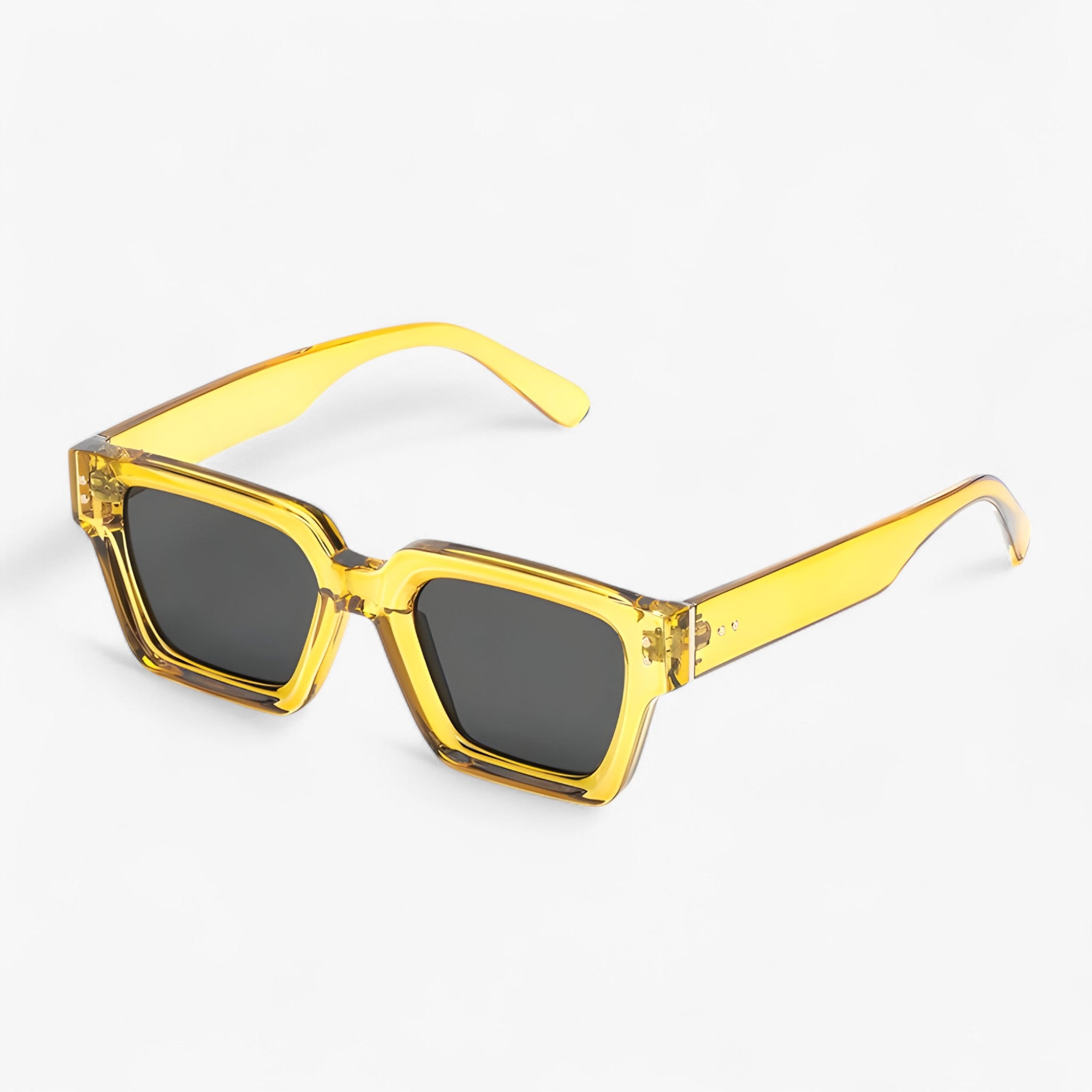 Alaric | Luxe unisex vierkante zwarte zonnebril