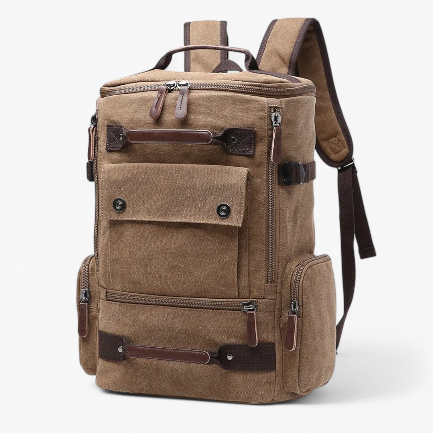 Enrique | Ruime Vintage Canvas Rugzak met Laptopvak