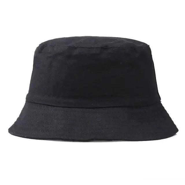 Sophie - Opvouwbare katoenen zwarte buckethat Zwart 56 58CM Sophie - Opvouwbare katoenen zwarte buckethat - Werqino