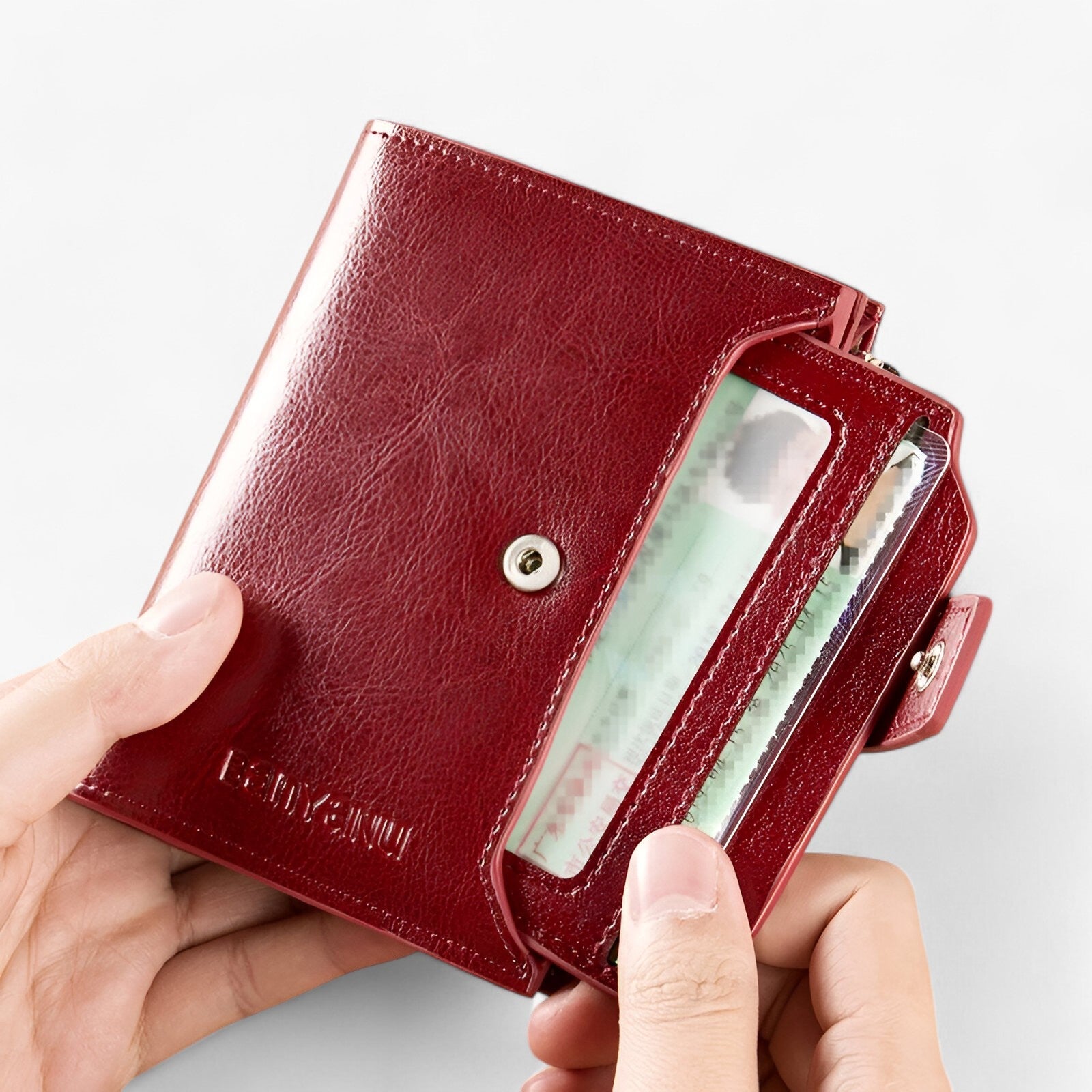 Eliza | Elegante RFID-beschermende leren portemonnee met ruimte voor pasjes en rijbewijs