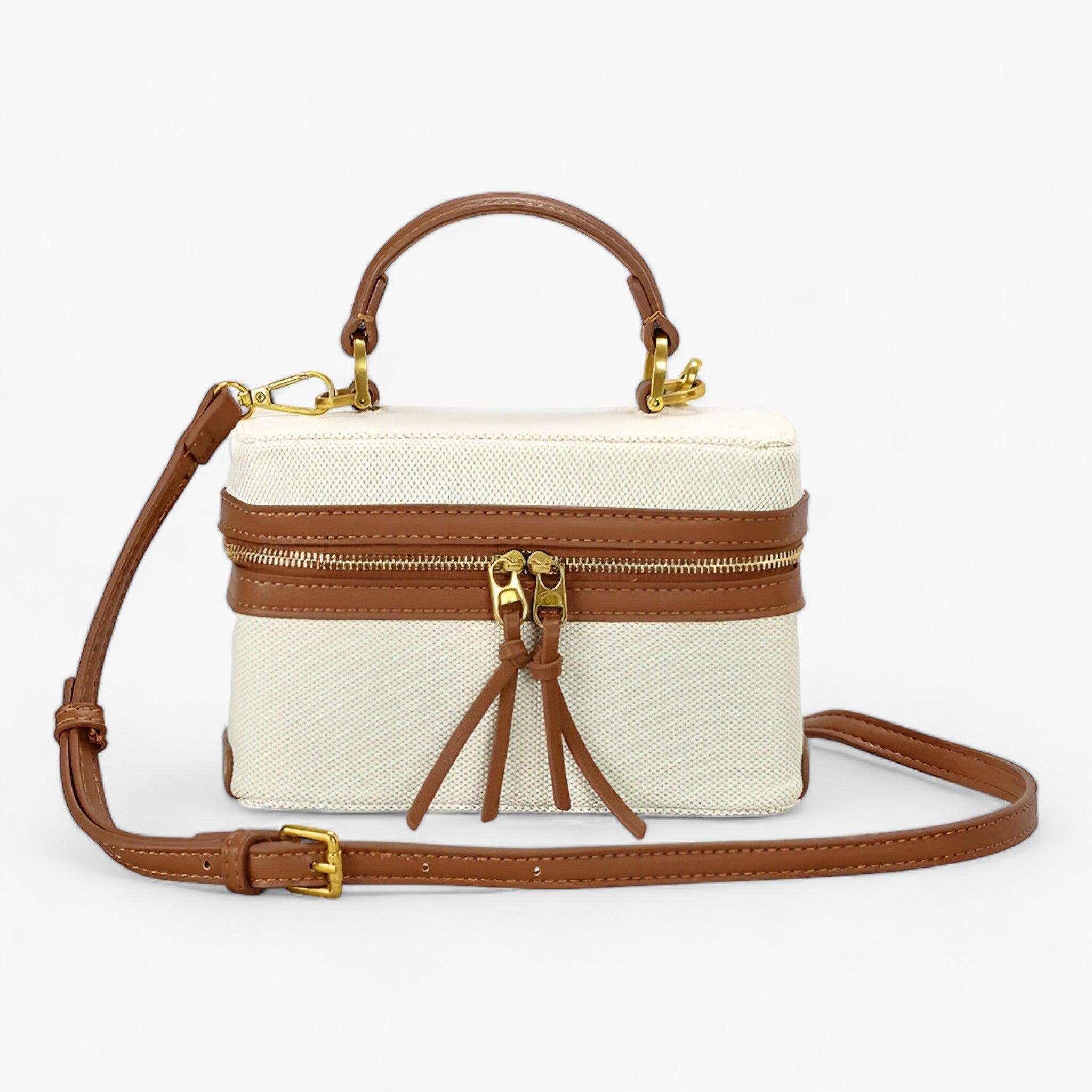 VERA | Handtas met Boxy Design - Klein maar Ruim voor Al Je Benodigdheden Bruin VERA | Handtas met Boxy Design - Klein maar Ruim voor Al Je Benodigdheden - Werqino