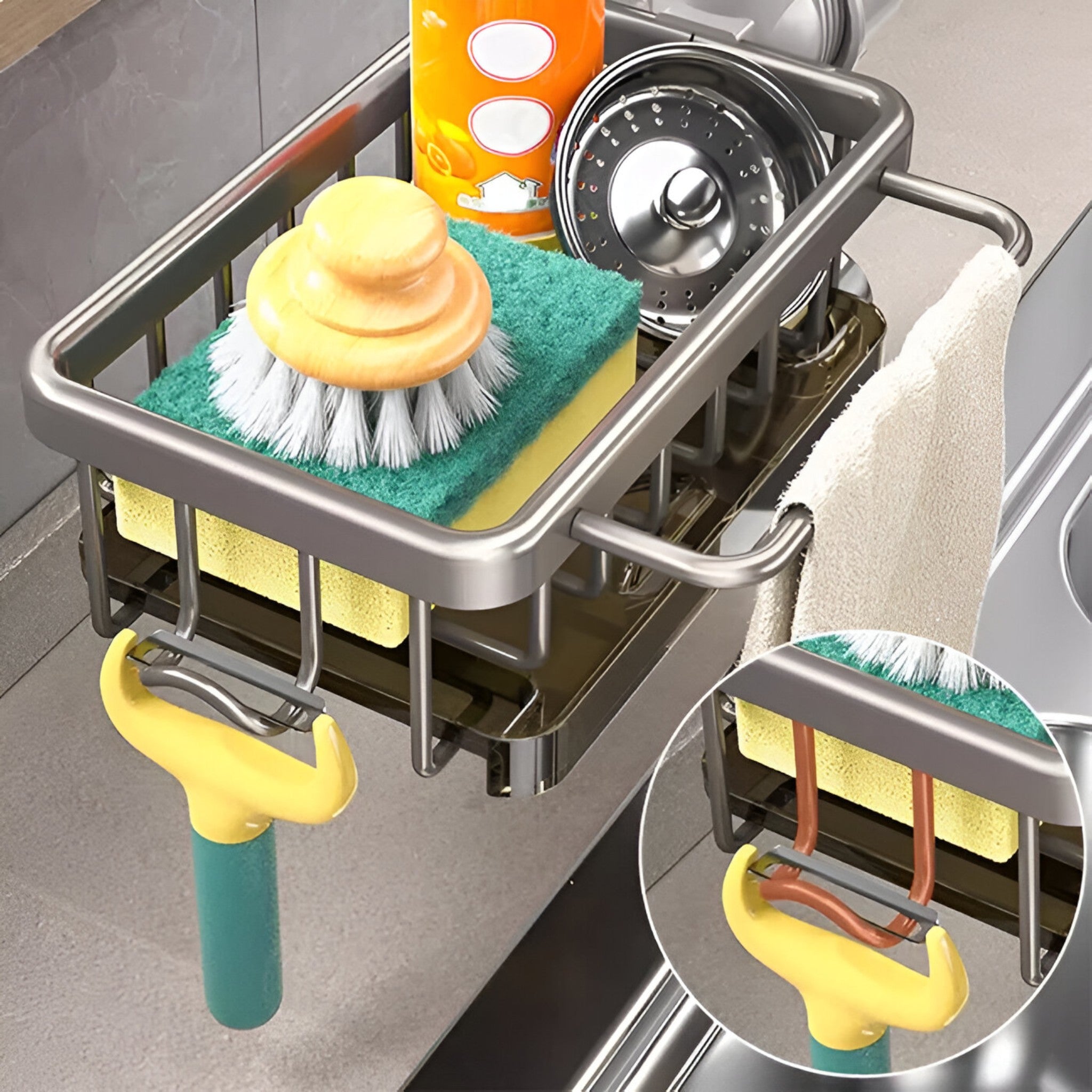CLEANMATE - Roestvrijstalen gootsteenafvoer - Houd je keuken georganiseerd